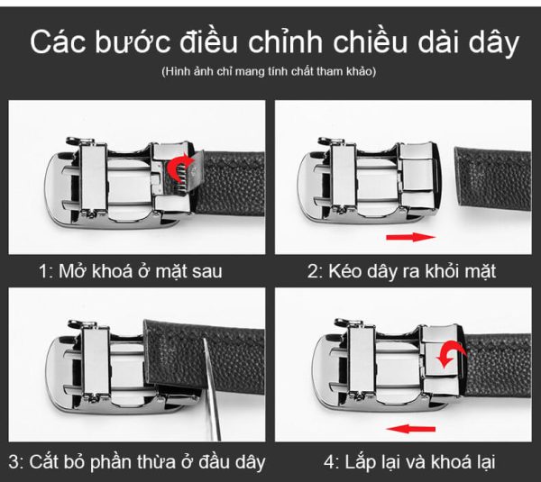 Thắt lưng quần tây sang trọng, thắt lưng da bò khoá tự động phong cách dành cho quý ông DT806